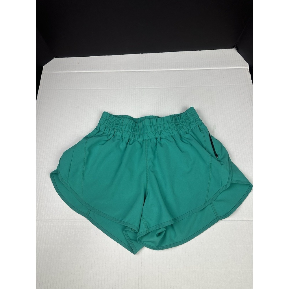 Women Lululemon Hotty Hot High-Rise Lined Short 4" Kelly Green  Size 6